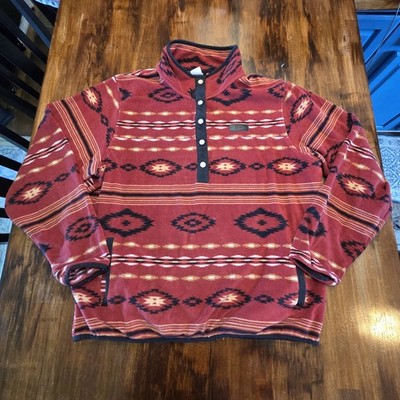 Cinch Aztec Quarter Button Fleece jacket sz 2XL Western Cowboy  Cinch