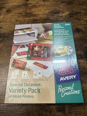 Avery 3250 Special Occasion Variety Pack For Ink Jet Printers NEW SEALED