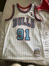 Authentic MITCHELL  NESS HC 1995-1996Bulls Dennis Rodman 10 Jersey Size M