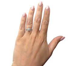Maple Leaf Diamonds, 18KPD White Gold, 0.79ct engagement ring.