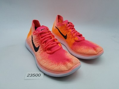 Nike Free RN Flyknit Women's Size 9 Running Shoes Bright Mango