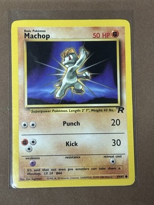Machop 59/82 Common Team Rocket Pokemon Unlimited Lightly Played