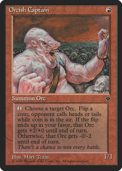 Orcish Captain NonFoil Fallen Empires 60 NM MTG