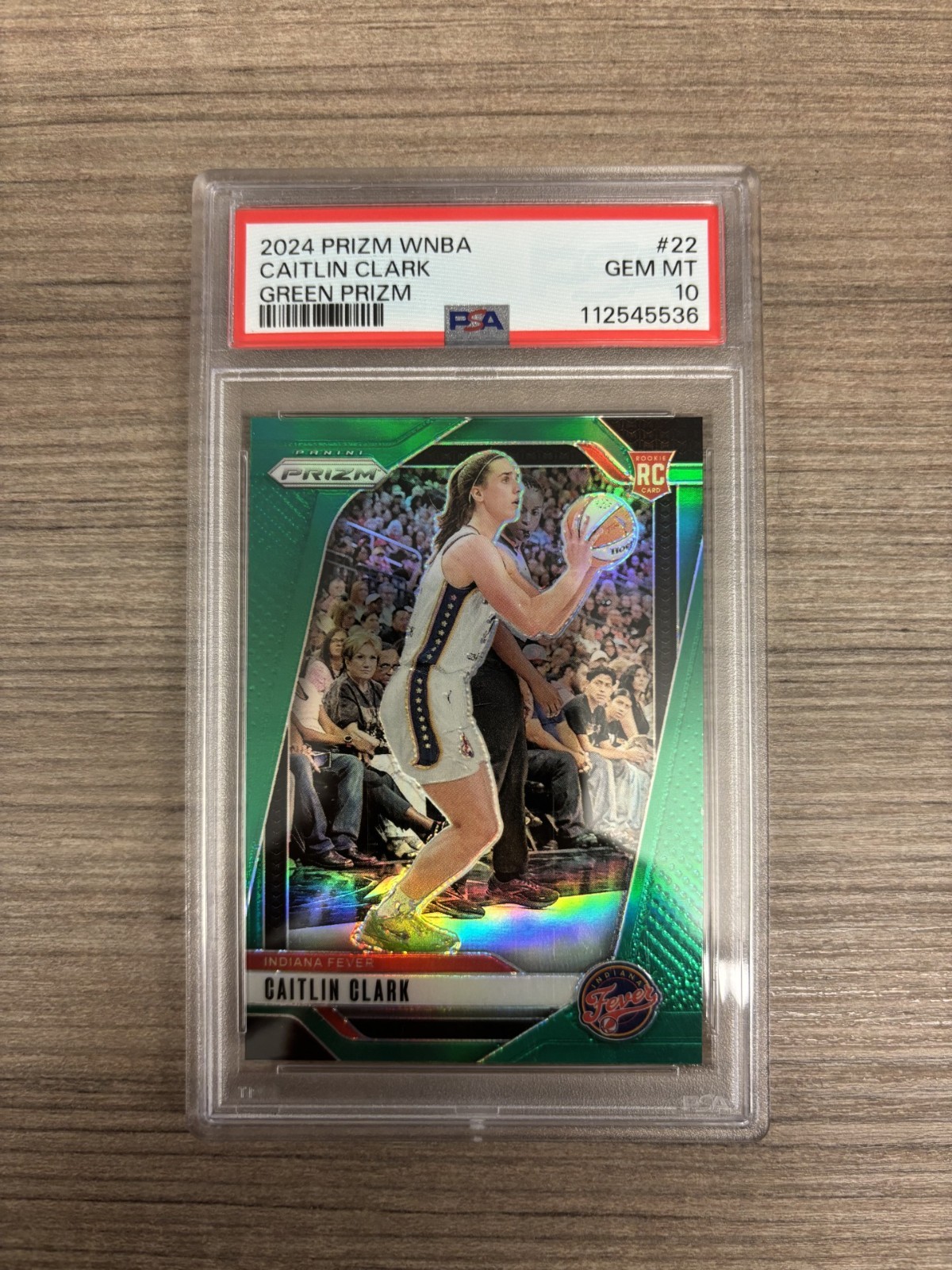 2024 Panini Prizm WNBA - Caitlin Clark #22 Green Prizm (RC) PSA 10