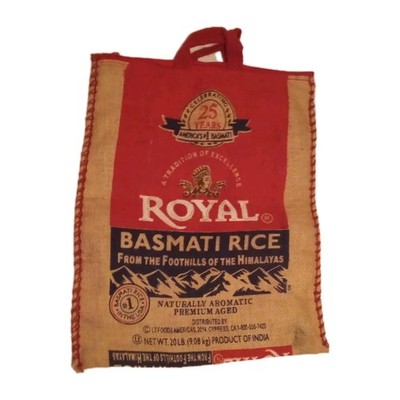 [BAG ONLY] Royal Basmati double handle Rice Bag  Zipper top Heavy Duty.