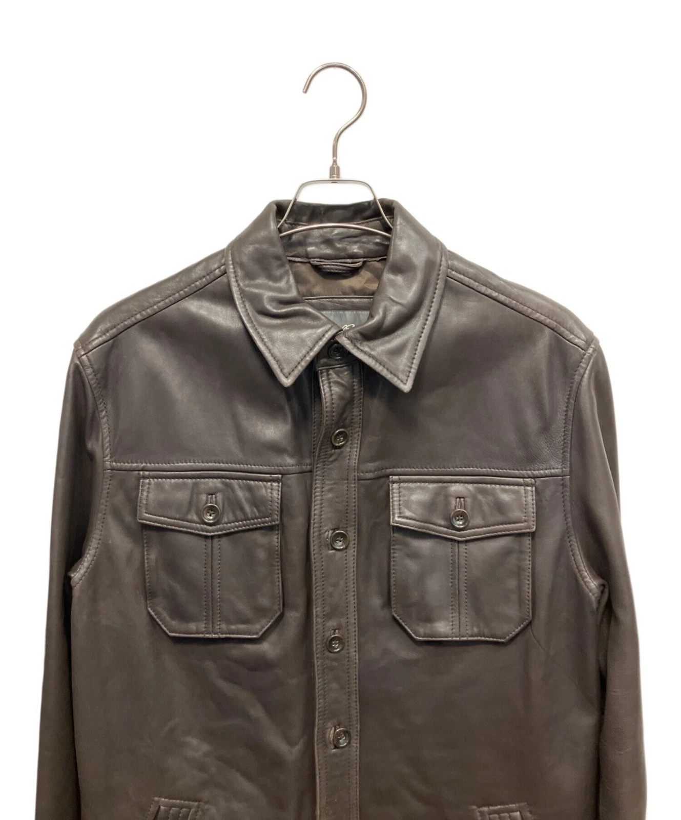 Eddie Bauer Lamb Leather Jacket Men's Size M Brown - product detail image 4