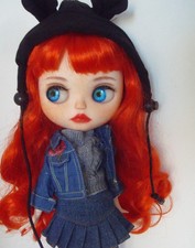 Custom Blythe doll orange hair OOAK Blythe by Daniela Mar