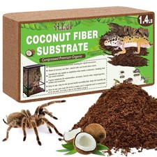 1.4LB Coconut Fiber Substrate for Reptile Bedding Natural Coconut Husk Substr...