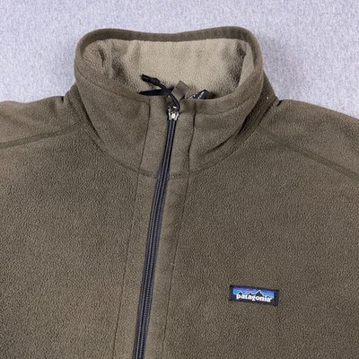 VTG Patagonia Jacket Mens XL Army Green Synchilla Fleece Full Zip