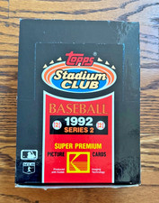 1992 Topps Stadium Club Series 2 Baseball Wax Box, 36 packs  *see description