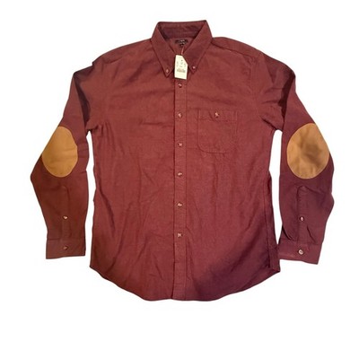 J.Crew Men's Button-Down Shirt with Elbow Patches Size L