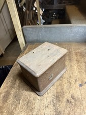 Antique Rare Unknown Electric Telephone Generator Magneto Wood Cabinet Box USA