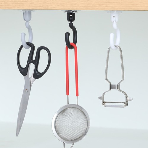 8pcs Wall Hooks Sticky Ceiling Hooks Wall Hangers Bathroom Ceiling Hangers - Picture 12 of 12