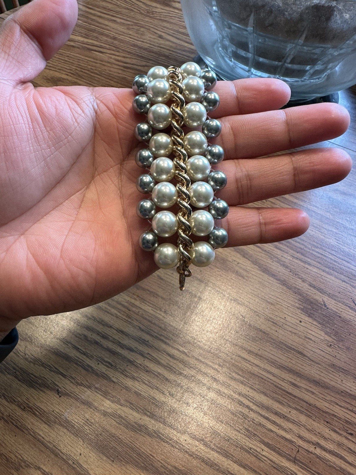 VTG Kenneth Jay Lane White & Gray Faux Pearl Gold… - image 13