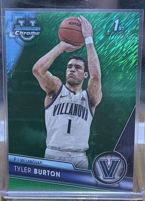 2023-24 Bowman University Chrome - Tyler Burton #84 Green Shimmer Refractor /99