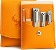 Pro 5-In-1 Nail Clippers Set for Men & Women. Ultra Sharp Stainless Steel Manicu