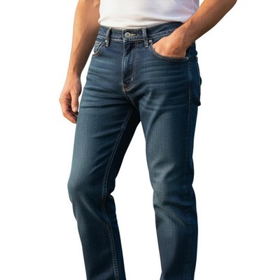 Full Blue Men Regular Fit 5 Pocket Performance Stretch Jeans | Blue