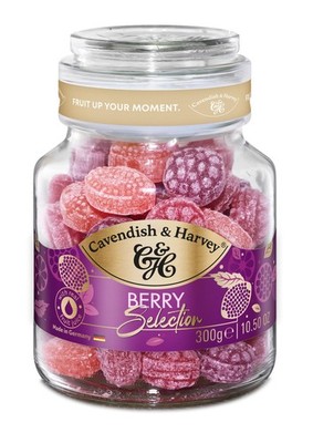 Cavendish & Harvey | Mixed Berry Hard Candy Drops 10.5 Ounce (Pack of 1), Red 