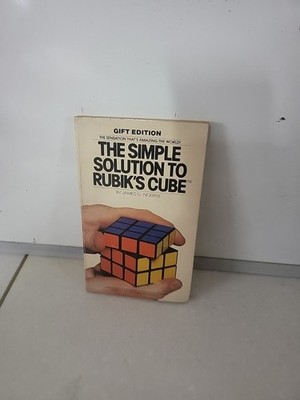 1981 Simple Solution to Rubik's Cube Guide Book Vintage Paperback James Nourse