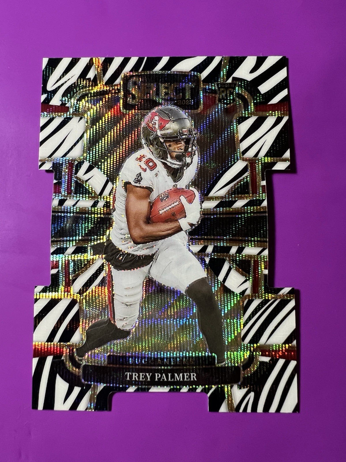 2023 Select Trey Palmer Concourse Zebra Prizm Die Cut SP Rookie #94 Buccaneers
