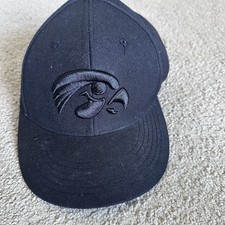 Iowa Hawkeye All Black Top Of The World Cap Baseball Hat Size 7 1/8