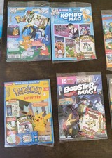 Lot 10 Magazines Pokémon Neufs Scellés + 69 Cartes JCC TCG Panini