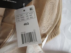 Wacoal Bra LOT-2 UNLINED LACE Full Figure 855186 Underwire BEIGE Back Close NEW