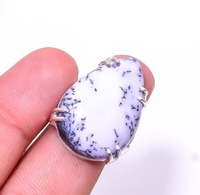 Natural Dendritic Agate - 925 Sterling Silver Ring s.8 R160, Christmas Gift