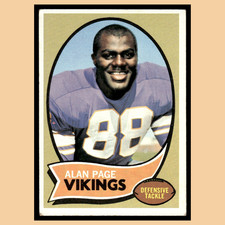 Alan Page Rookie #59 1970 Topps Minnesota Vikings Football Card NFL EX