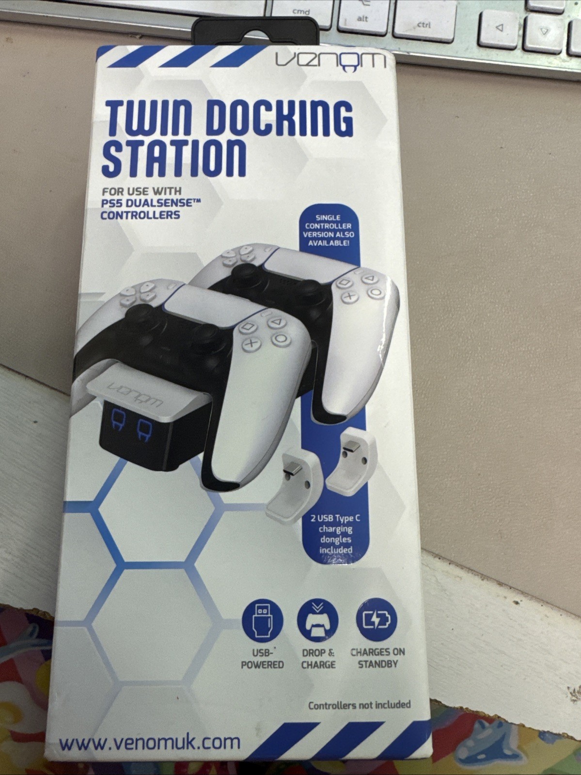 Venom Twin Dock Charging Station for PS5 - White