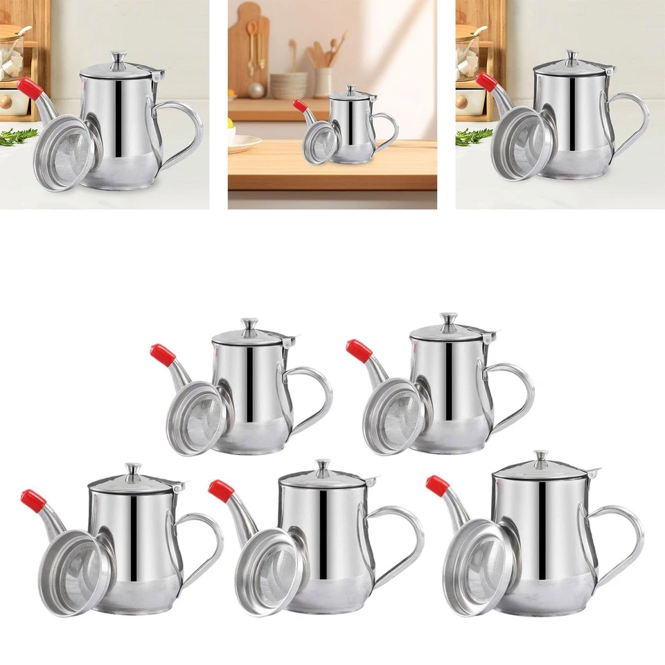 Oil Pot Dispenser Jug Jug Portable Kitchen Storage Easy to Clean Large Capacity