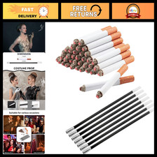 7" Long Cigarette Holders 24 Fake Puff Cigarettes for Halloween Costumes, 1920