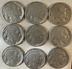 BUFFALO NICKELS FULL DATE 9 PER LOT: 1927; 30;(3) 36D; (4) 37.