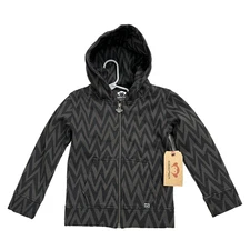 NWT Appaman Boy's Strivers Hoodie Zip Up Long Sleeve Jacket Size 4T Black Gray