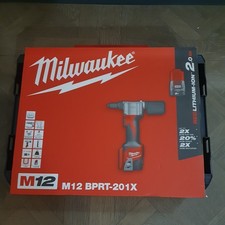 Milwaukee M12BPRT-201X 12V Pop Rivet Gun Cordless Brushless Compact Battery Kit