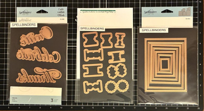 Spellbinders CREATIVE PAGE TABS, SCORED & PIERCED RECTANGLES or Zen WORDS Dies