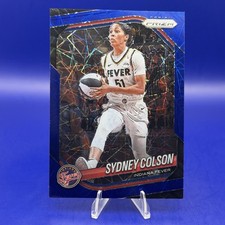 2025 Panini Prizm WNBA Sydney Colson Blue Velocity Prizm #1 Indiana Fever
