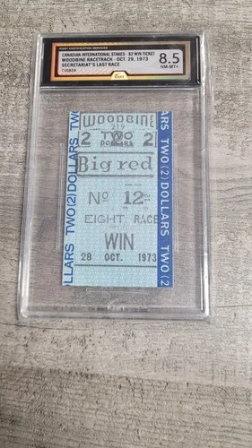 1973 Secretariat Full Uncashed Ticket Icert 8.5 NM-MT+ Woodbine ! Beauty !