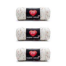 Red Heart Super Saver Yarn, 3 Pack, Aran Fleck 3 Count 3 pack,