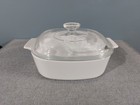 CORNING WARE WHITE A-2-B (2 Liter) Casserole Dish w/ Pyrex A9C Lid — photo 1