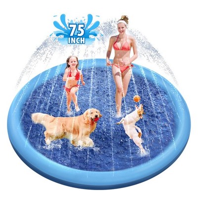 Splash Pad, 75in Anti-Slip Splash Pad for Dogs Thickened Durable Bath Pool Pe...