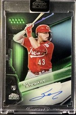 2026 Topps Chrome Black Autographs Green Sal Stewart RC ROOKIE AUTO /99 REDS