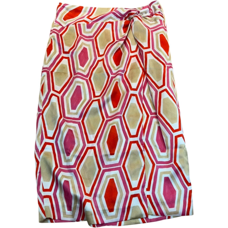 Falda informal envolvente con cremallera geométrica 100 % poliéster Ann Taylor para mujer talla 4 Foto 2 de 4