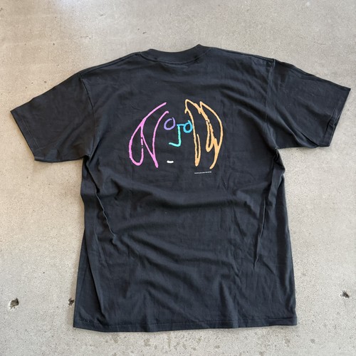 Vintage John Lennon Face Doodle Art Tee Black Men's Size L Single Stitch USA