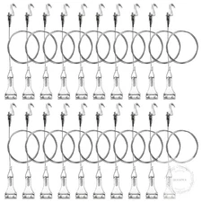 20 Pack Picture Rail Hooks and Wire, Picture Rail Hanging System, 3ft Length
