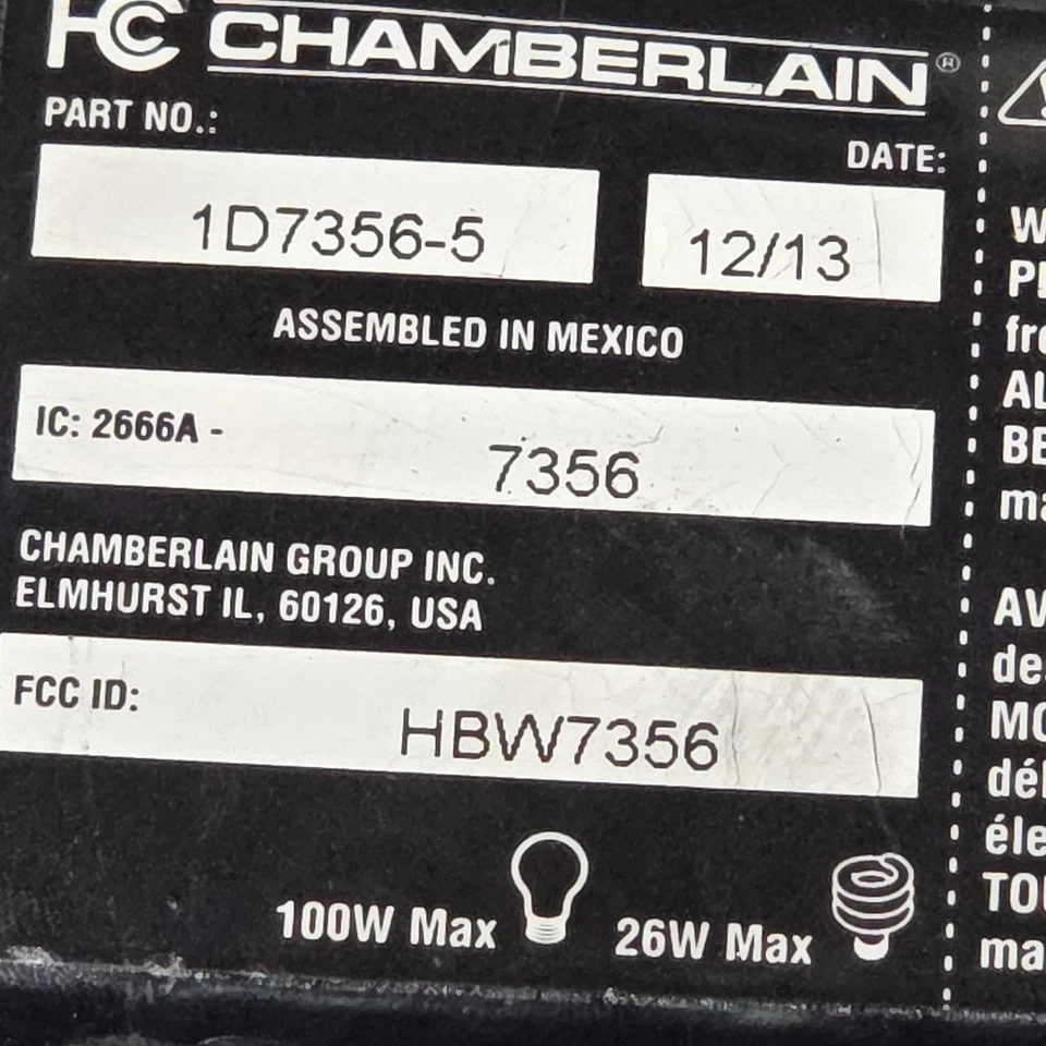 Chamberlain 1D7356-5 - Image 3 of 4