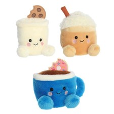 Aurora Plush Palm Pals - FOOD SET OF 3 Tariq, Speckle Duncan 5 inch - New