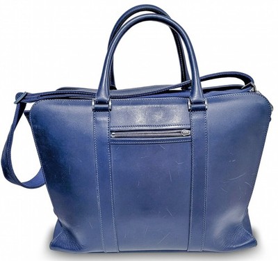 Carl Friedrik Palissy Briefcase Messenger Navy Leather Bag Archive Designer