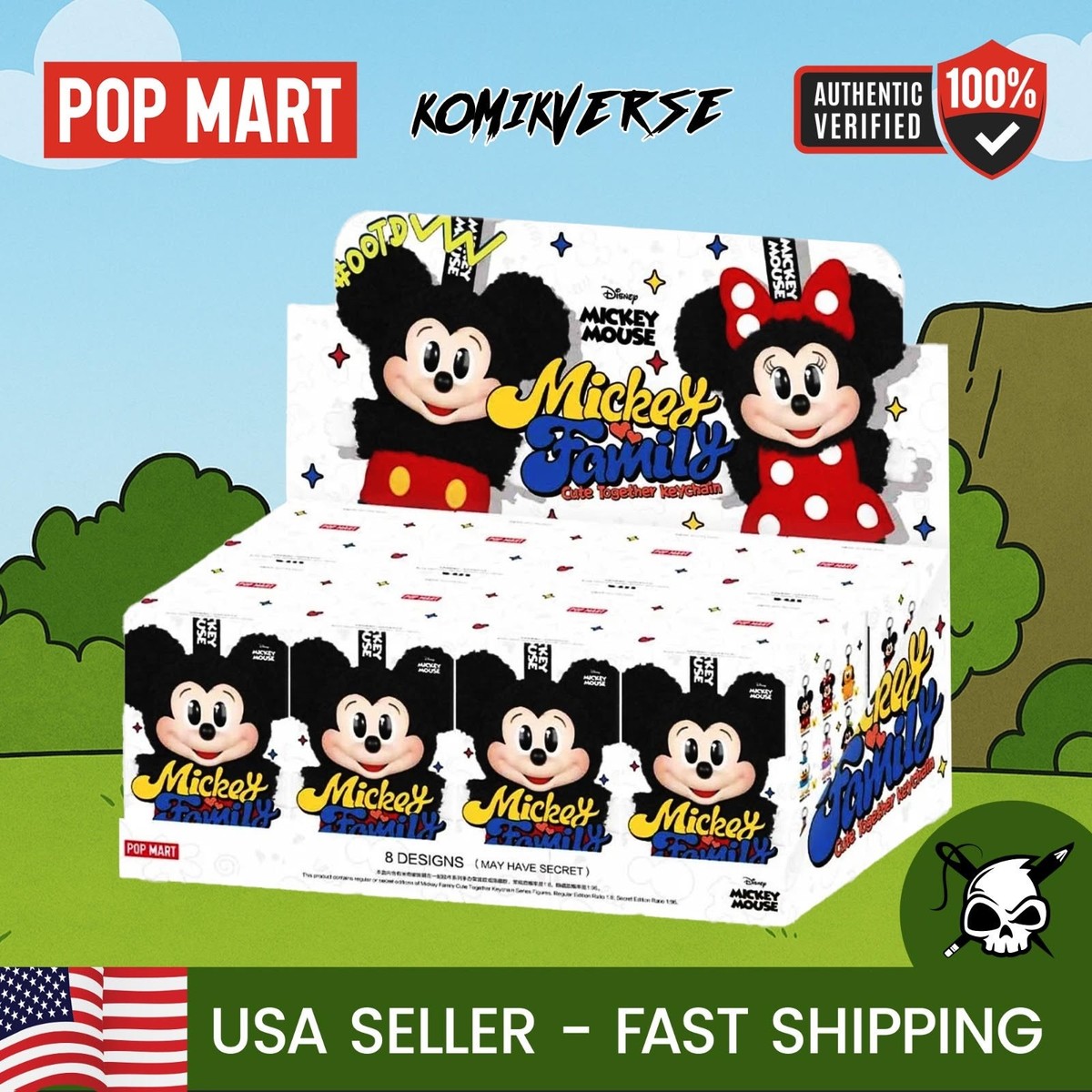 USA* AUTHENTIC POP MART DISNEY MICKEY FAMILY CUTE TOGETHER