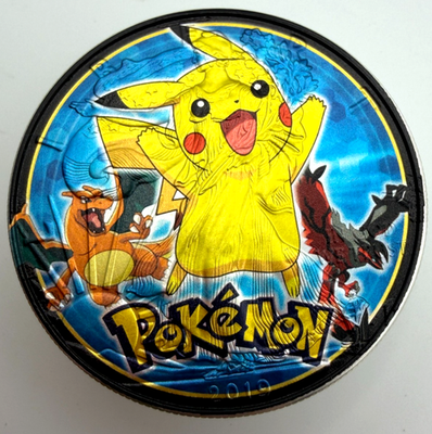 ポケモン メダル Pokemon Pikachu - American Silver Eagle 1oz .999 Limited Ed